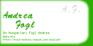 andrea fogl business card
